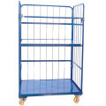 Professional customized folding rolling wire mesh storage cage/Folding cart roll container/Foldable cage cart